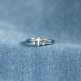 Load image into Gallery viewer, 925 Sterling Silver Cross Ring