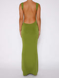 Load image into Gallery viewer, Backless Wide Strap Maxi Dress