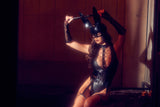 Load image into Gallery viewer, 5PC BLACK DOMINATRIX BUNNY COSTUME