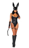 Load image into Gallery viewer, 6PC BLACK BONDAGE BUNNY COSTUME