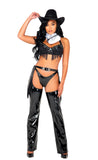 Load image into Gallery viewer, 4pc Midnight Rider Gunslinger Cowgirl Costume