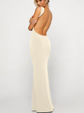 Load image into Gallery viewer, Backless Wide Strap Maxi Dress