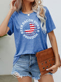 Load image into Gallery viewer, BEER BACON GUNS &amp; FREEDOM US Flag Graphic Tee