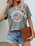 Load image into Gallery viewer, BEER BACON GUNS &amp; FREEDOM US Flag Graphic Tee